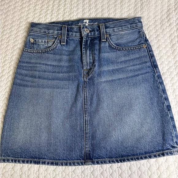 7‎ For All Mankind Blue Mini A-Line Skirt Casual size small - Picture 1 of 7